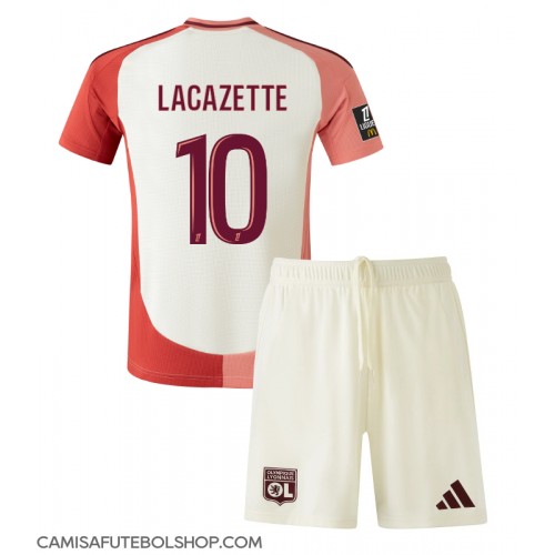 Camisa de time de futebol Olympique Lyonnais Alexandre Lacazette #10 Replicas 3º Equipamento Infantil 2024-25 Manga Curta (+ Calças curtas)